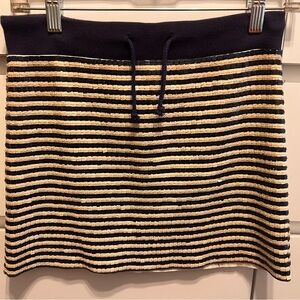 Striped Navy and Cream Women's Skirt
